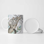 Australia Opossum Ceramic Mug Aboriginal Art Gumtree Blossoms Grunge - Aussie Hoodie