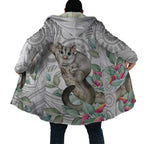 Australia Opossum Cloak Aboriginal Art Gumtree Blossoms Grunge - Aussie Hoodie