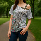 Australia Opossum Cross Shoulder Shirt Aboriginal Art Gumtree Blossoms Grunge - Aussie Hoodie