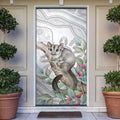 Australia Opossum Door Cover Aboriginal Art Gumtree Blossoms Grunge - Aussie Hoodie