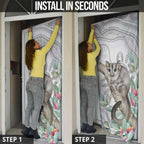 Australia Opossum Door Cover Aboriginal Art Gumtree Blossoms Grunge - Aussie Hoodie
