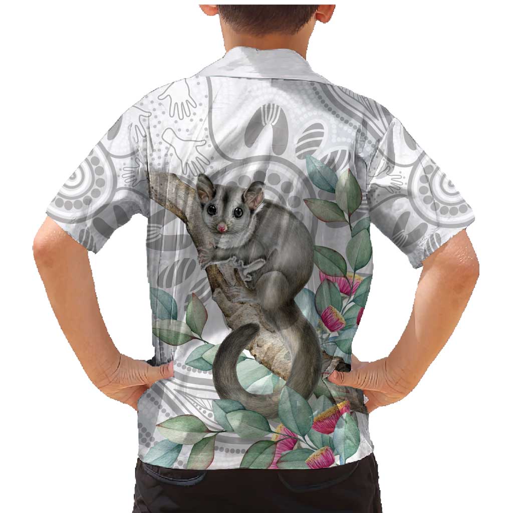 Australia Opossum Family Matching Mermaid Dress and Hawaiian Shirt Aboriginal Art Gumtree Blossoms Grunge - Aussie Hoodie