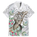 Australia Opossum Family Matching Mermaid Dress and Hawaiian Shirt Aboriginal Art Gumtree Blossoms Grunge - Aussie Hoodie
