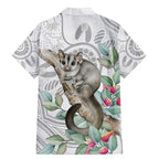 Australia Opossum Family Matching Mermaid Dress and Hawaiian Shirt Aboriginal Art Gumtree Blossoms Grunge - Aussie Hoodie