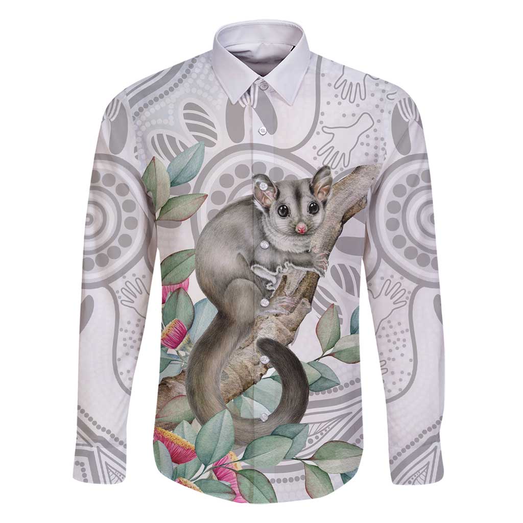 Australia Opossum Family Matching Off Shoulder Short Dress and Hawaiian Shirt Aboriginal Art Gumtree Blossoms Grunge - Aussie Hoodie