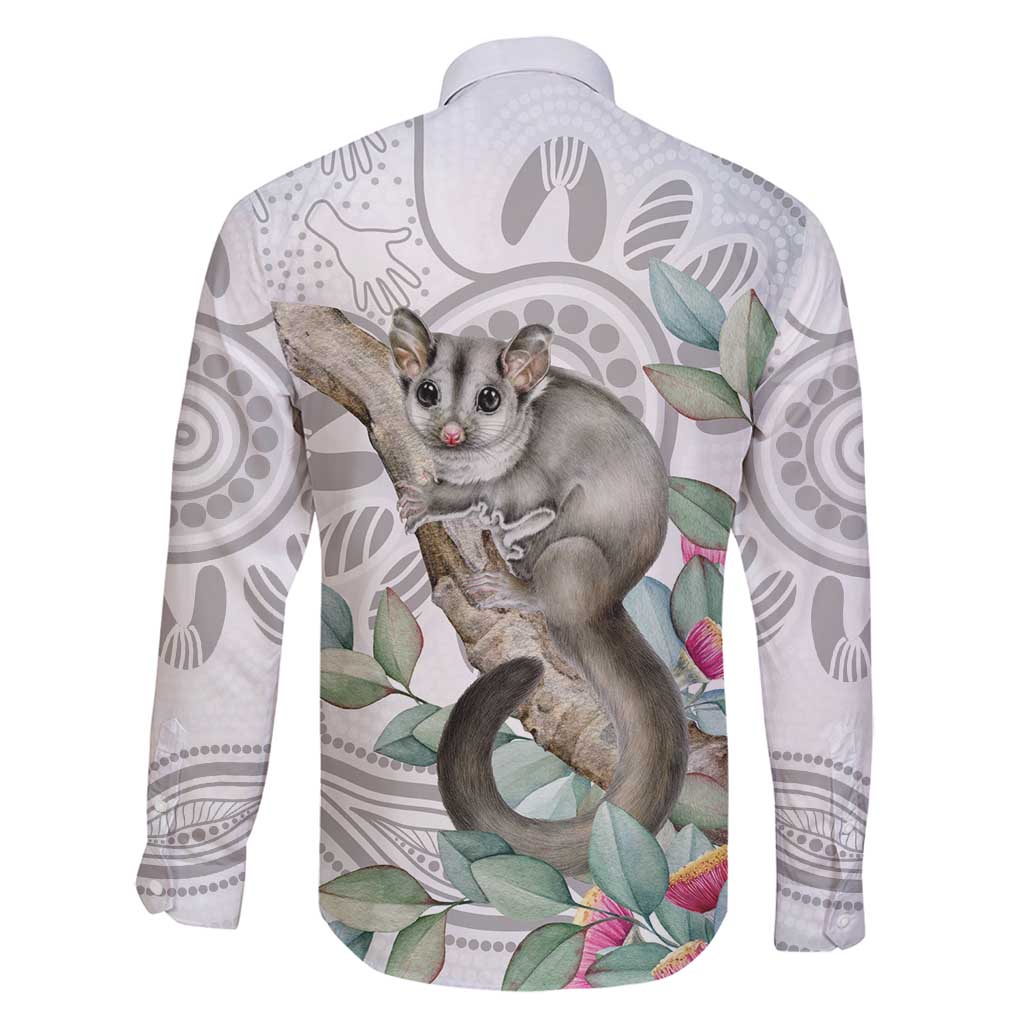 Australia Opossum Family Matching Off Shoulder Short Dress and Hawaiian Shirt Aboriginal Art Gumtree Blossoms Grunge - Aussie Hoodie