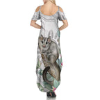 Australia Opossum Family Matching Summer Maxi Dress and Hawaiian Shirt Aboriginal Art Gumtree Blossoms Grunge - Aussie Hoodie