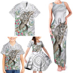 Australia Opossum Family Matching Tank Maxi Dress and Hawaiian Shirt Aboriginal Art Gumtree Blossoms Grunge - Aussie Hoodie