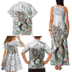 Australia Opossum Family Matching Tank Maxi Dress and Hawaiian Shirt Aboriginal Art Gumtree Blossoms Grunge - Aussie Hoodie