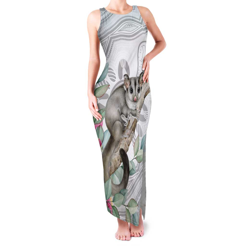 Australia Opossum Family Matching Tank Maxi Dress and Hawaiian Shirt Aboriginal Art Gumtree Blossoms Grunge - Aussie Hoodie