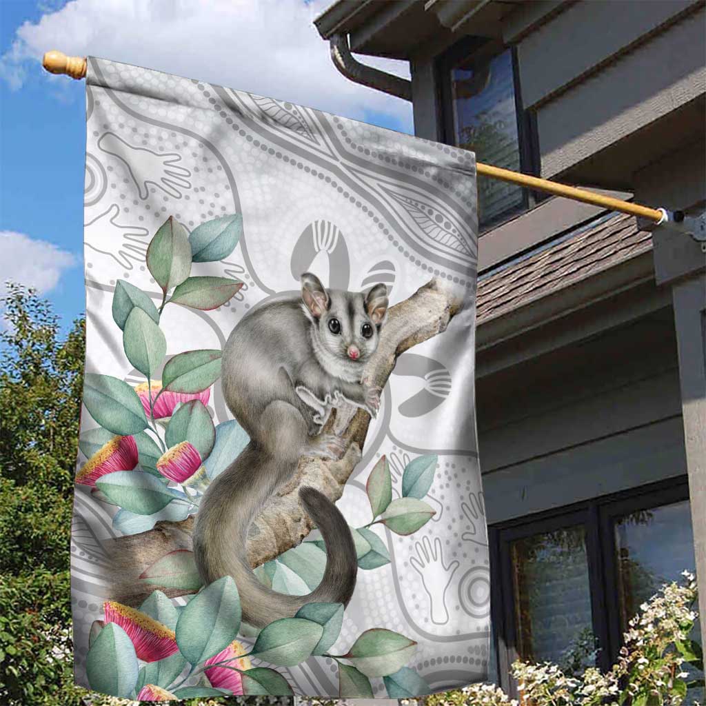 Australia Opossum Garden Flag Aboriginal Art Gumtree Blossoms Grunge - Aussie Hoodie