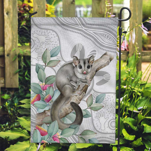 Australia Opossum Garden Flag Aboriginal Art Gumtree Blossoms Grunge - Aussie Hoodie
