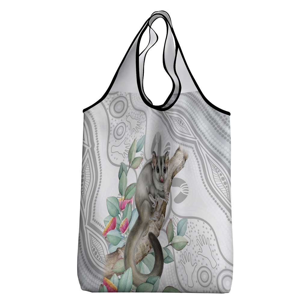 Australia Opossum Grocery Bag Aboriginal Art Gumtree Blossoms Grunge - Aussie Hoodie