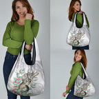 Australia Opossum Grocery Bag Aboriginal Art Gumtree Blossoms Grunge - Aussie Hoodie
