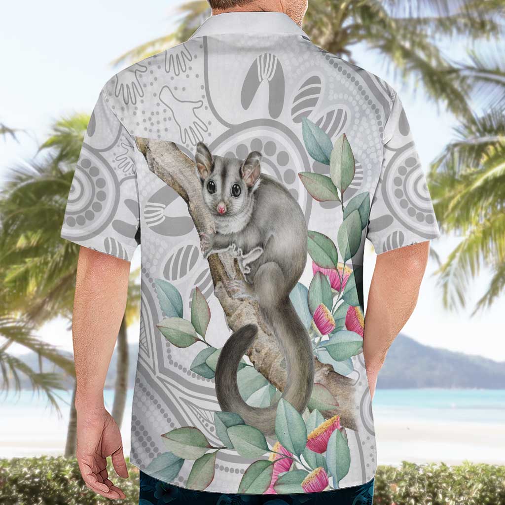 Australia Opossum Hawaiian Shirt Aboriginal Art Gumtree Blossoms Grunge - Aussie Hoodie