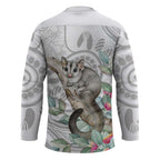 Australia Opossum Hockey Jersey Aboriginal Art Gumtree Blossoms Grunge - Aussie Hoodie