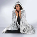 Australia Opossum Hooded Blanket Aboriginal Art Gumtree Blossoms Grunge - Aussie Hoodie