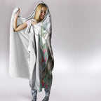 Australia Opossum Hooded Blanket Aboriginal Art Gumtree Blossoms Grunge - Aussie Hoodie
