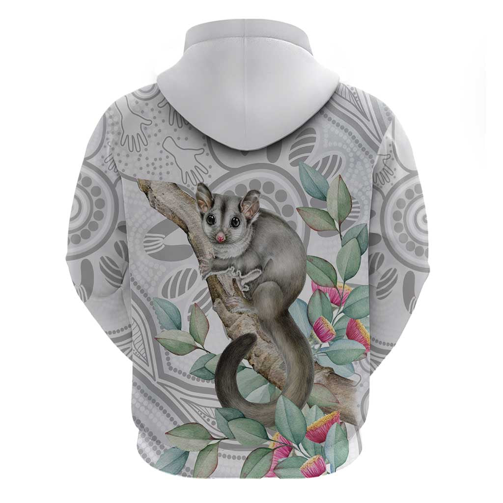 Australia Opossum Hoodie Aboriginal Art Gumtree Blossoms Grunge - Aussie Hoodie