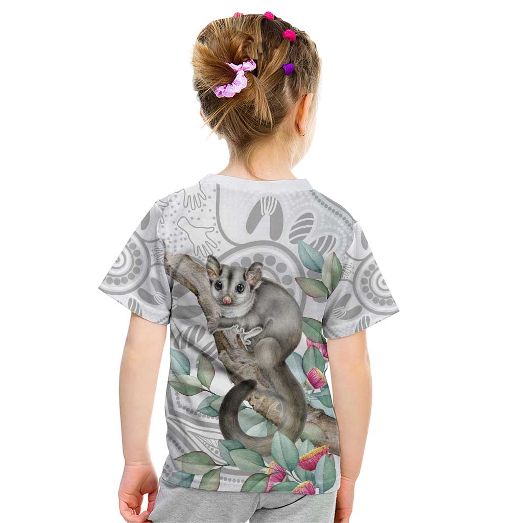 Australia Opossum Kid T Shirt Aboriginal Art Gumtree Blossoms Grunge - Aussie Hoodie