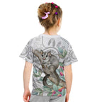 Australia Opossum Kid T Shirt Aboriginal Art Gumtree Blossoms Grunge - Aussie Hoodie