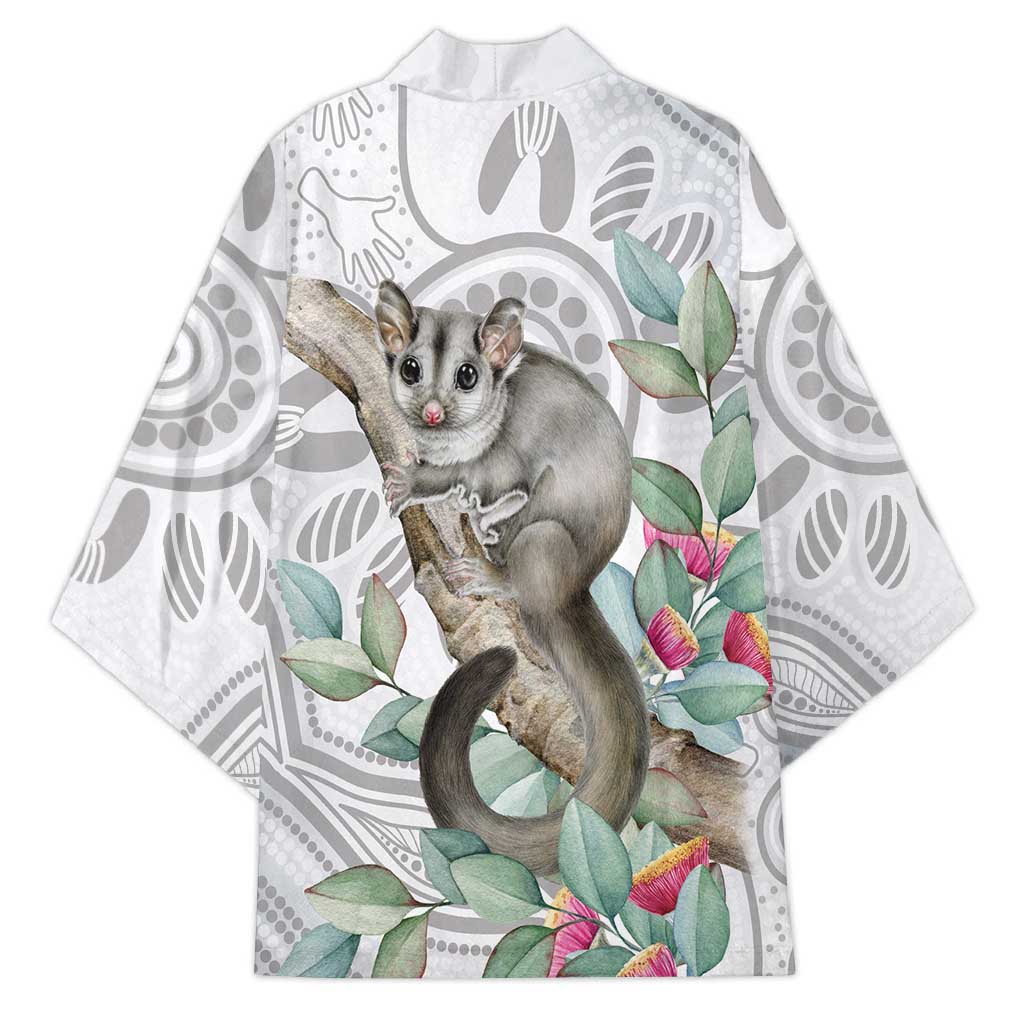 Australia Opossum Kimono Aboriginal Art Gumtree Blossoms Grunge - Aussie Hoodie