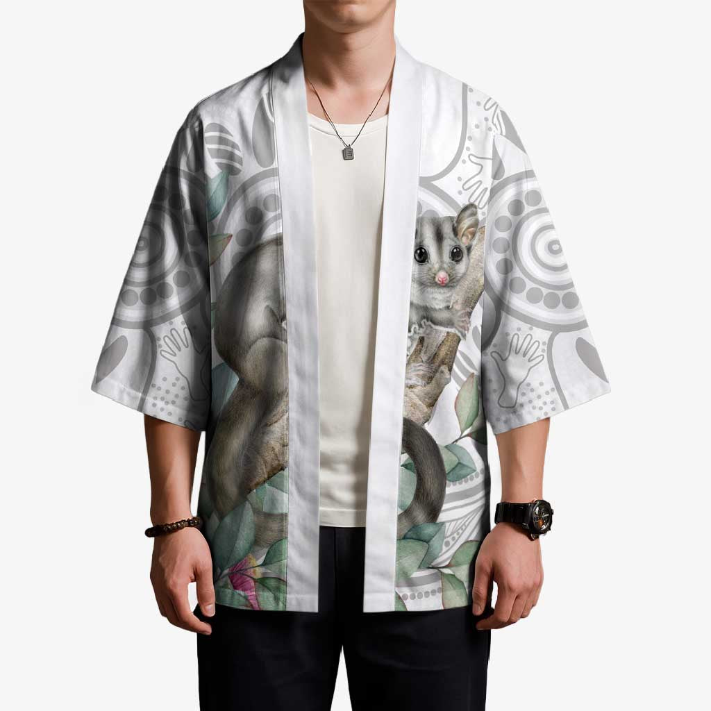 Australia Opossum Kimono Aboriginal Art Gumtree Blossoms Grunge - Aussie Hoodie
