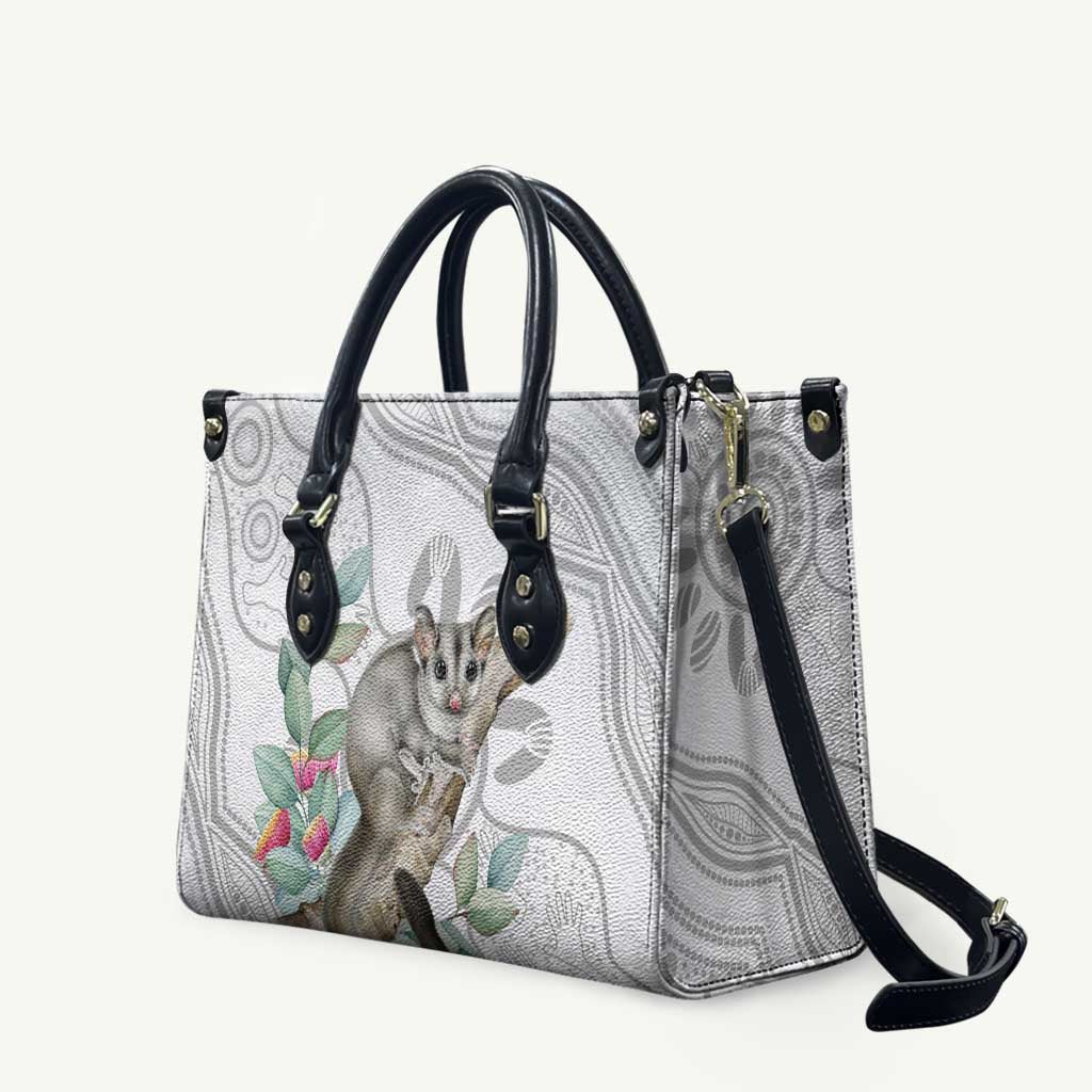 Australia Opossum Leather Bag Aboriginal Art Gumtree Blossoms Grunge - Aussie Hoodie