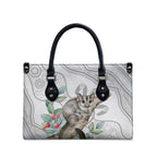 Australia Opossum Leather Bag Aboriginal Art Gumtree Blossoms Grunge - Aussie Hoodie