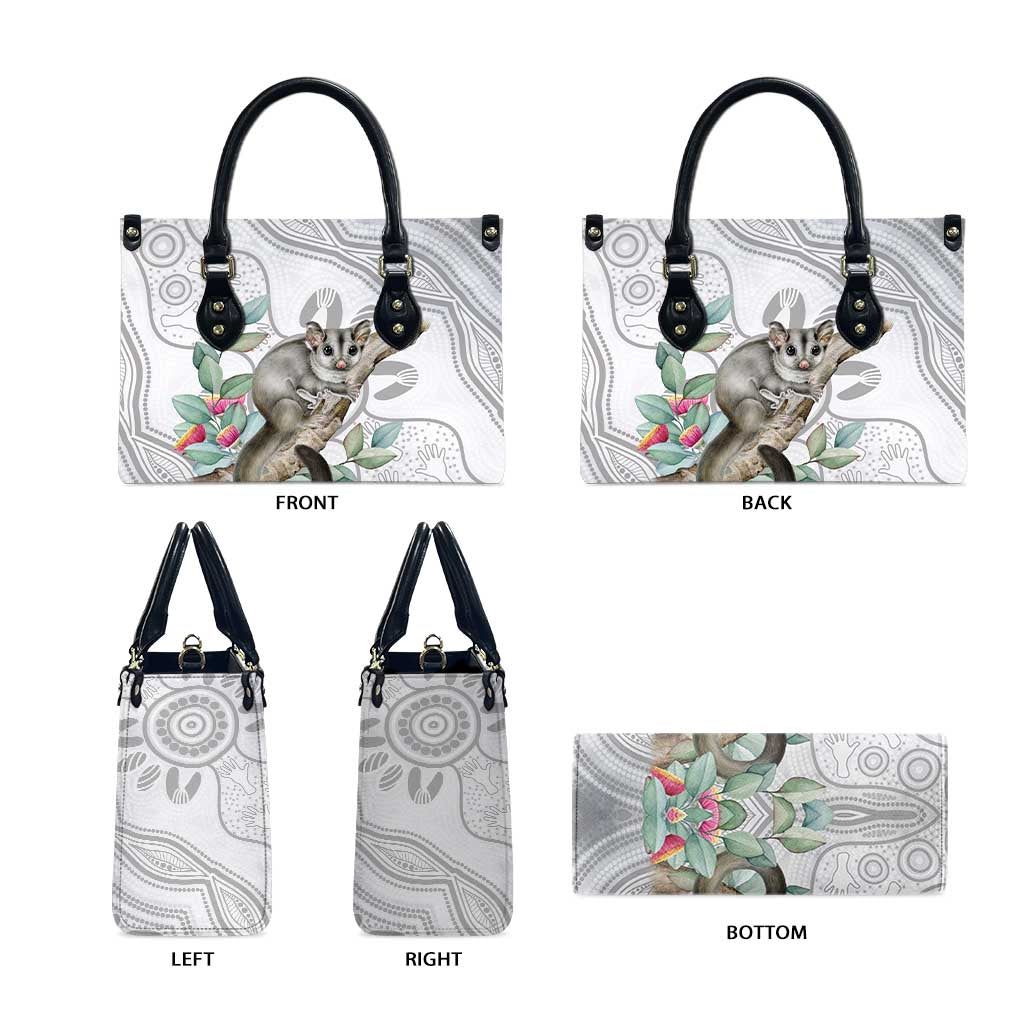 Australia Opossum Leather Bag Aboriginal Art Gumtree Blossoms Grunge - Aussie Hoodie