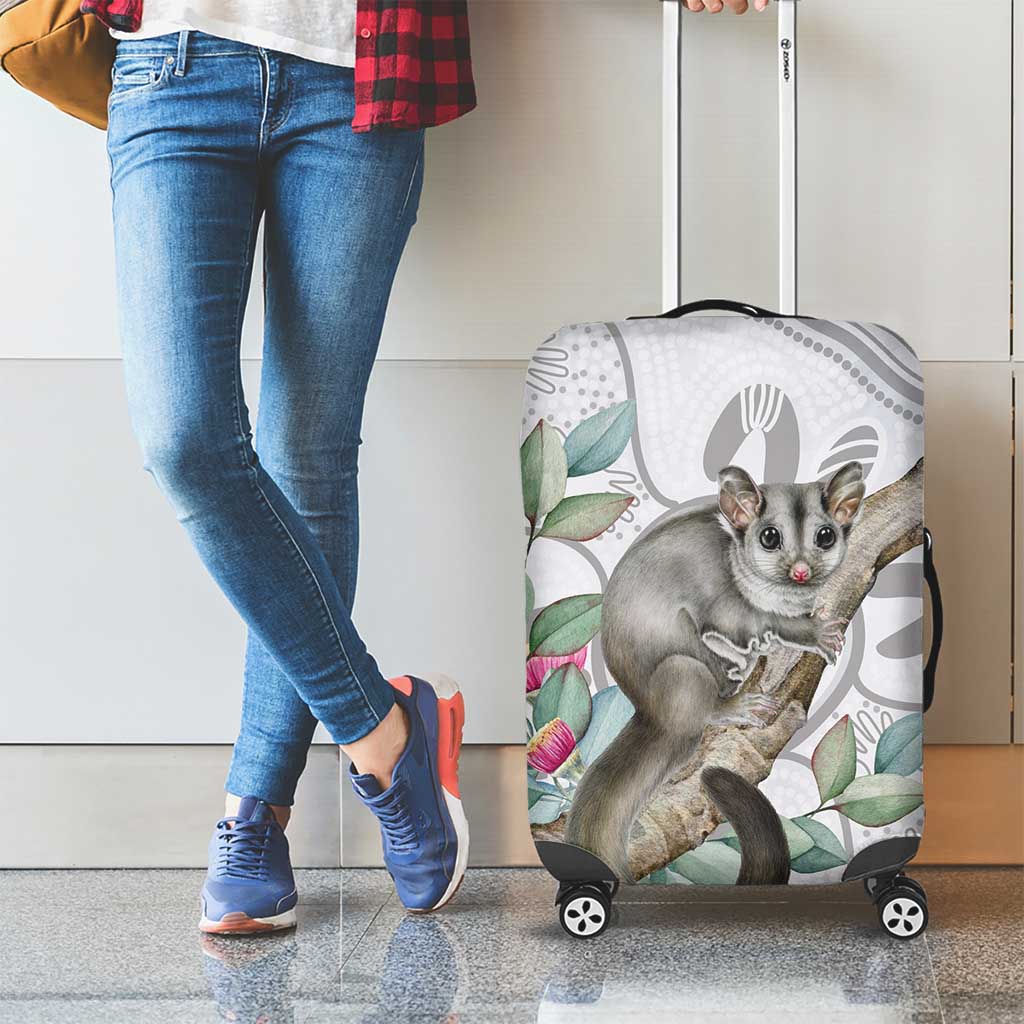 Australia Opossum Luggage Cover Aboriginal Art Gumtree Blossoms Grunge - Aussie Hoodie