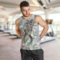 Australia Opossum Men Tank Top Aboriginal Art Gumtree Blossoms Grunge - Aussie Hoodie