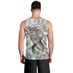Australia Opossum Men Tank Top Aboriginal Art Gumtree Blossoms Grunge - Aussie Hoodie