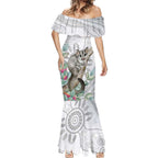 Australia Opossum Mermaid Dress Aboriginal Art Gumtree Blossoms Grunge - Aussie Hoodie