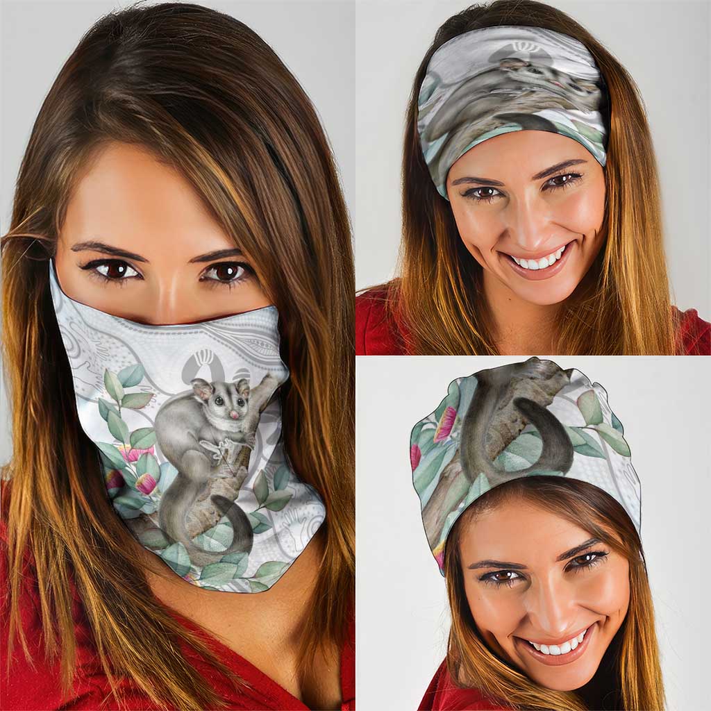 Australia Opossum Neck Gaiter Aboriginal Art Gumtree Blossoms Grunge - Aussie Hoodie