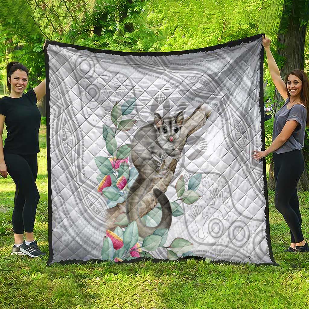 Australia Opossum Quilt Aboriginal Art Gumtree Blossoms Grunge - Aussie Hoodie