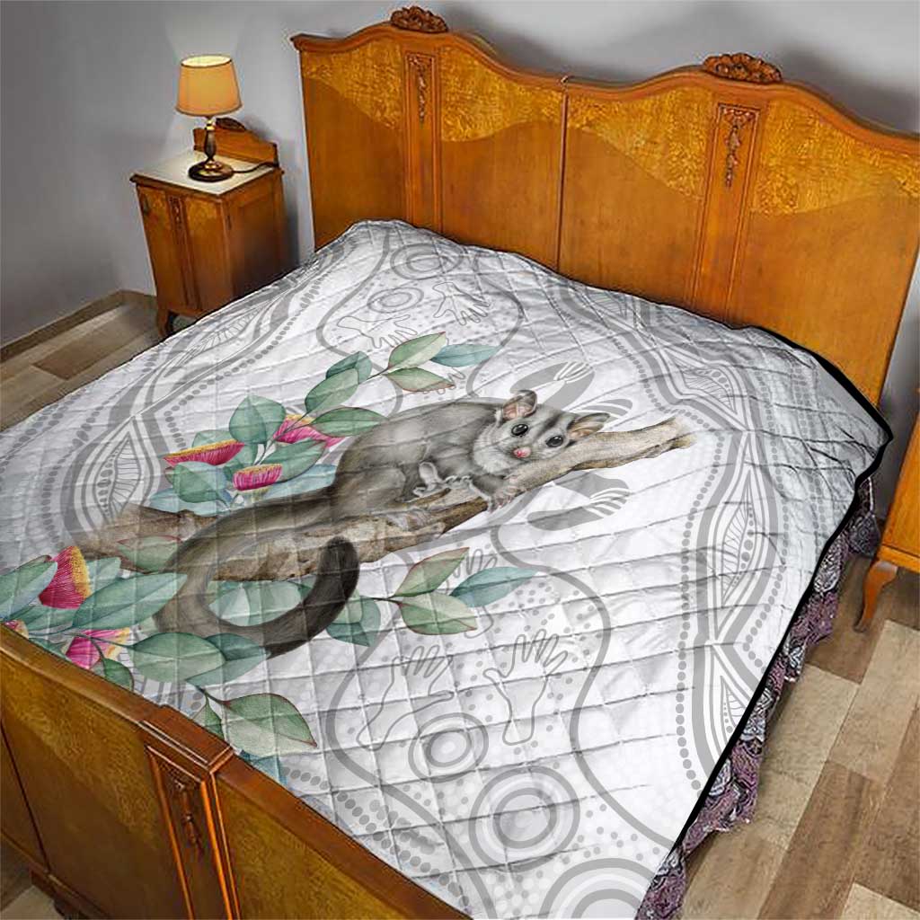 Australia Opossum Quilt Aboriginal Art Gumtree Blossoms Grunge - Aussie Hoodie