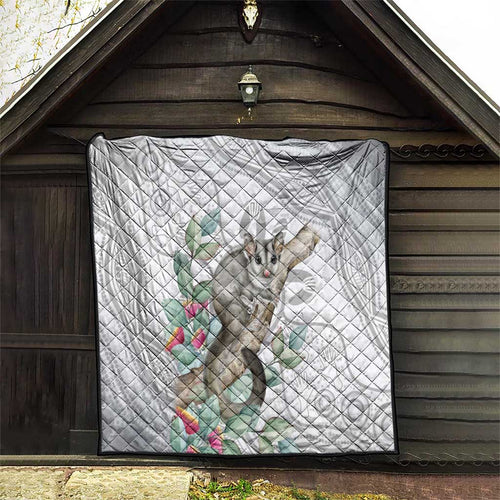 Australia Opossum Quilt Aboriginal Art Gumtree Blossoms Grunge - Aussie Hoodie