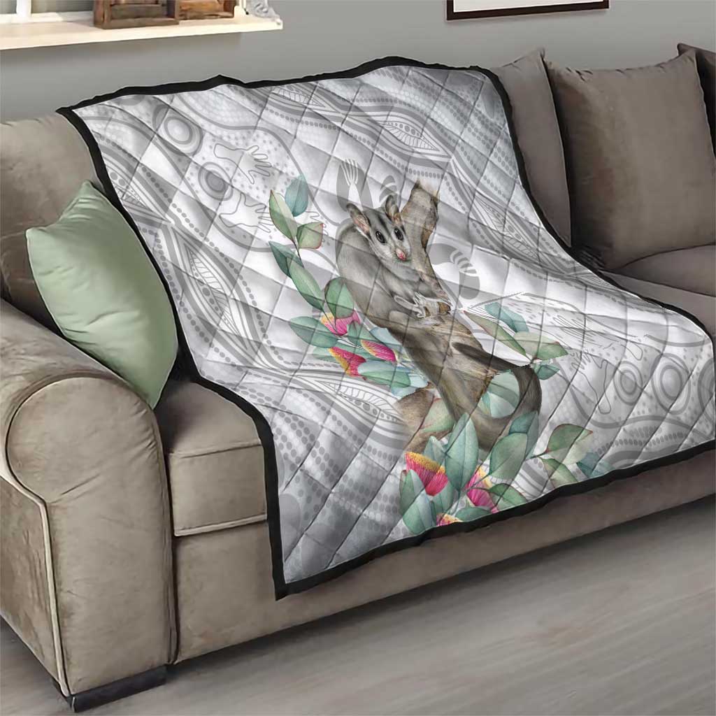 Australia Opossum Quilt Aboriginal Art Gumtree Blossoms Grunge - Aussie Hoodie