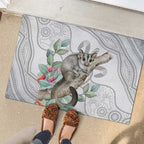 Australia Opossum Rubber Doormat Aboriginal Art Gumtree Blossoms Grunge - Aussie Hoodie