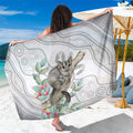 Australia Opossum Sarong Aboriginal Art Gumtree Blossoms Grunge - Aussie Hoodie
