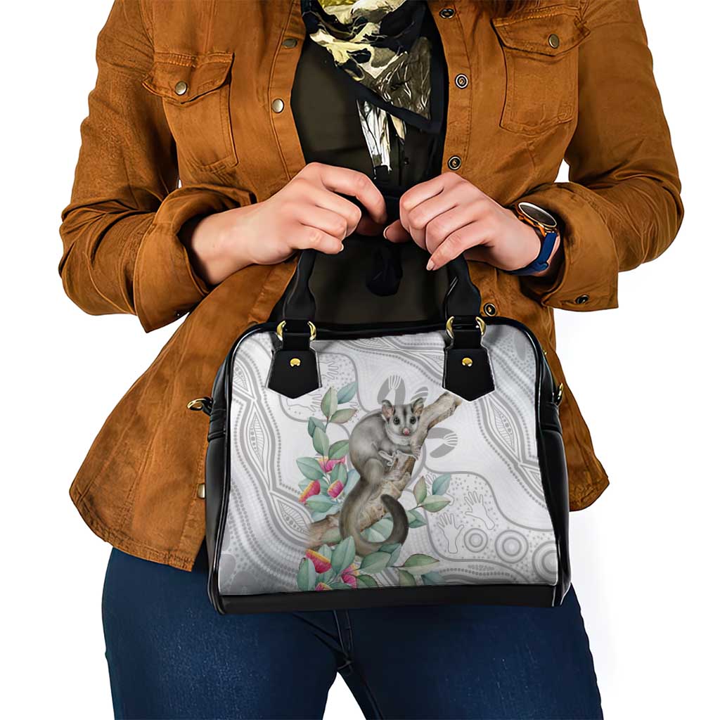 Australia Opossum Shoulder Handbag Aboriginal Art Gumtree Blossoms Grunge - Aussie Hoodie