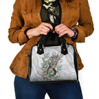 Australia Opossum Shoulder Handbag Aboriginal Art Gumtree Blossoms Grunge - Aussie Hoodie