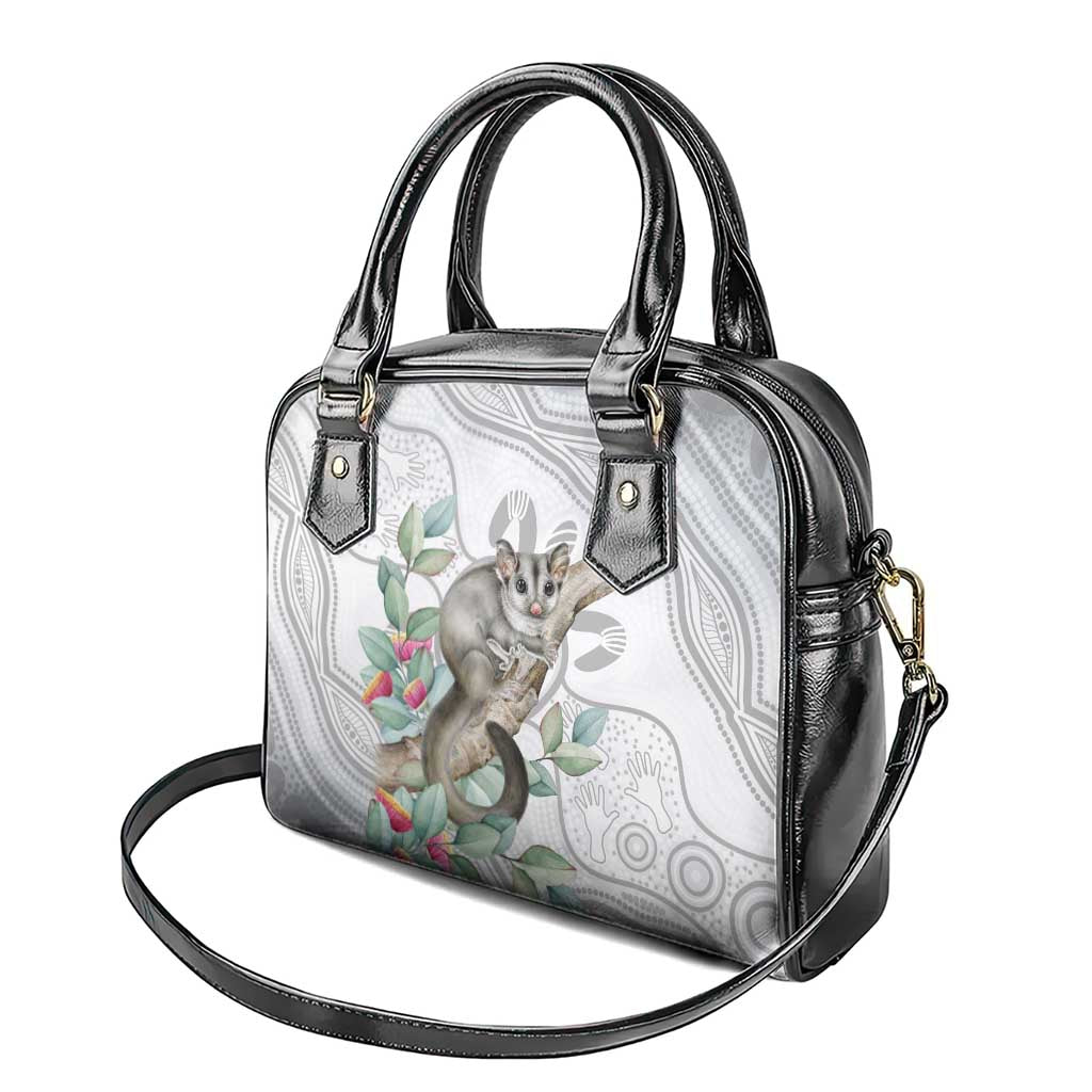 Australia Opossum Shoulder Handbag Aboriginal Art Gumtree Blossoms Grunge - Aussie Hoodie