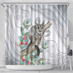 Australia Opossum Shower Curtain Aboriginal Art Gumtree Blossoms Grunge - Aussie Hoodie