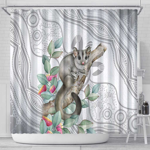 Australia Opossum Shower Curtain Aboriginal Art Gumtree Blossoms Grunge - Aussie Hoodie
