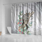 Australia Opossum Shower Curtain Aboriginal Art Gumtree Blossoms Grunge - Aussie Hoodie