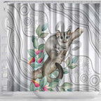 Australia Opossum Shower Curtain Aboriginal Art Gumtree Blossoms Grunge - Aussie Hoodie