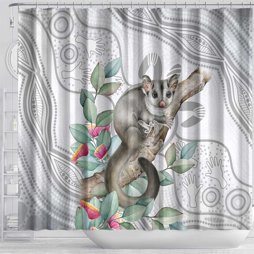 Australia Opossum Shower Curtain Aboriginal Art Gumtree Blossoms Grunge - Aussie Hoodie
