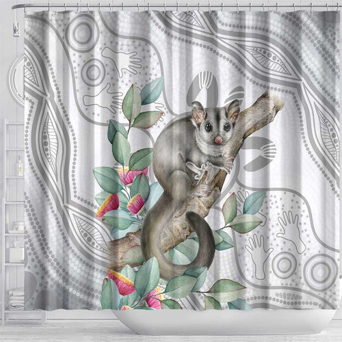 Australia Opossum Shower Curtain Aboriginal Art Gumtree Blossoms Grunge - Aussie Hoodie